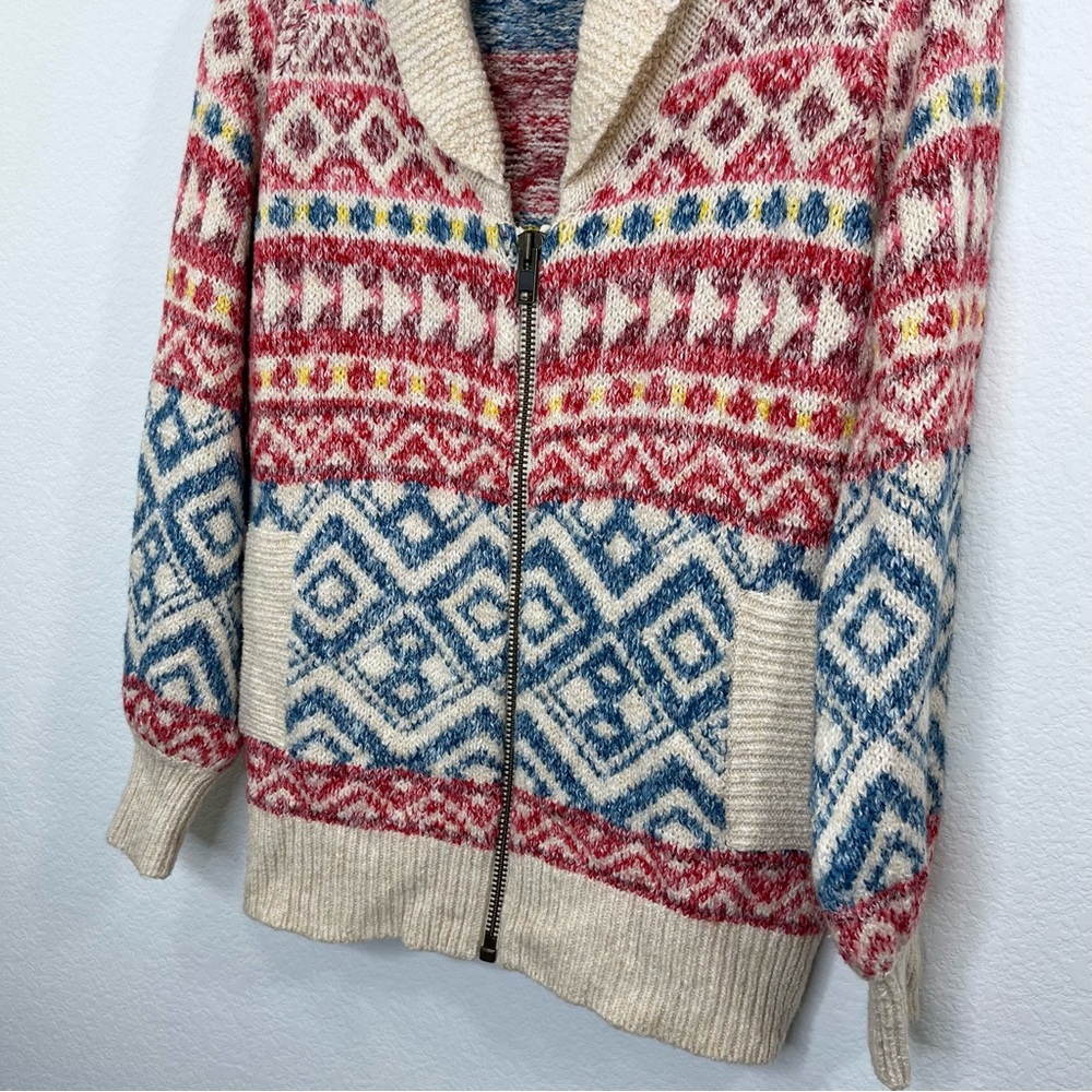 CAbi Highlands Fair Isle Cardigan Full‎ zip Jacket size XS - Picture 4 of 8